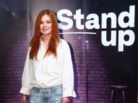 Elena Podzámska na premiere filmu Stand up