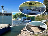 Navštívili sme brehy a ramená Dunaja: Katastrofálne sucho, lode stoja na hline a hladina je najnižšie za 3 dekády