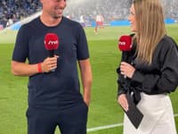 Robo Mak a Dominika Komrhelová počas živého vstupu