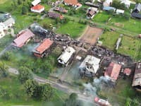 požiar v Braväcove zasiahol 10 stavieb