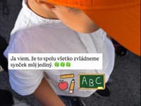 Barbora Krajčírová odprevadila do školy svojho syna Kristiána.