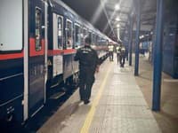 Slovenskí a českí policajti počas kontroly nelegálnej migrácie pod taktovkou akcie Podzim. 