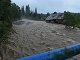Rozvodnený potok Javorinka, ktorý Rozvodnený potok Javorinka, ktorý