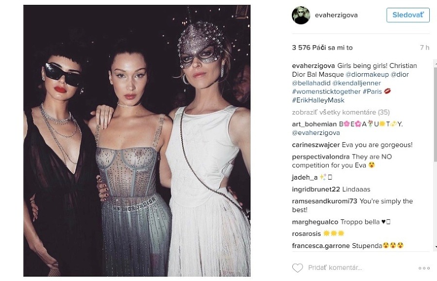 Kendall Jenner at Christian Dior ball with Bella Hadid