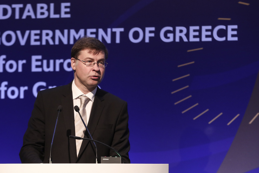 Podpredseda Európskej komisie Valdis Dombrovskis. 