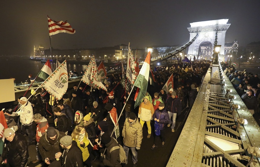 Протесты в венгрии