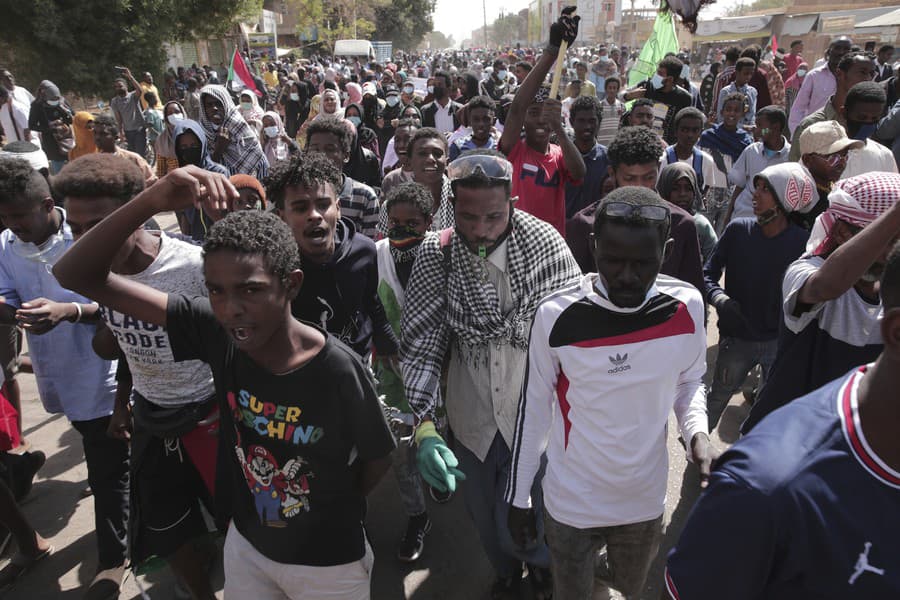 Demonštranti v Sudáne
