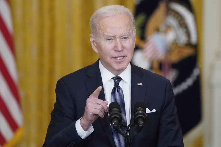 Americký prezident Joe Biden počas prejavu k národu o situácii v Rusku a na Ukrajine