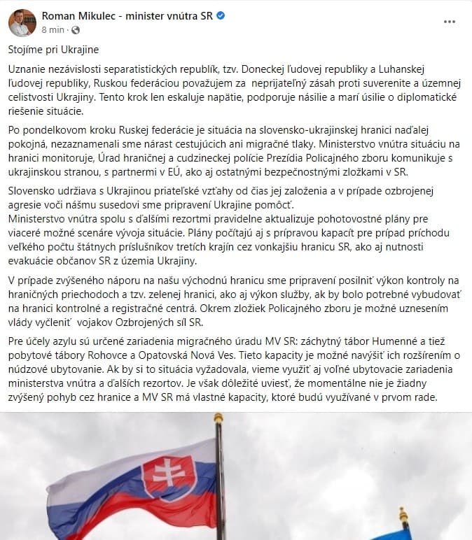 MIMORIADNE Slovensko oficiálne odsúdilo