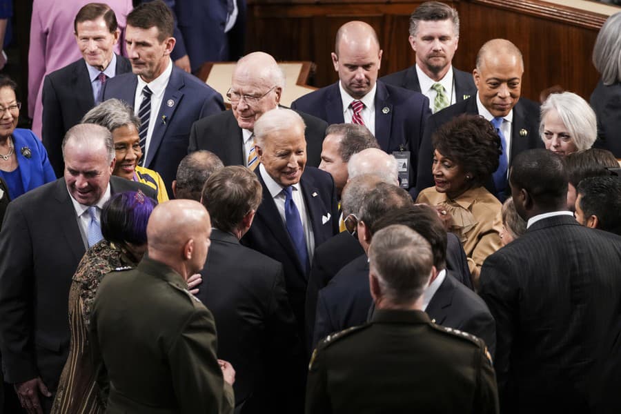 Joe Biden počas príhovoru k stave Únie