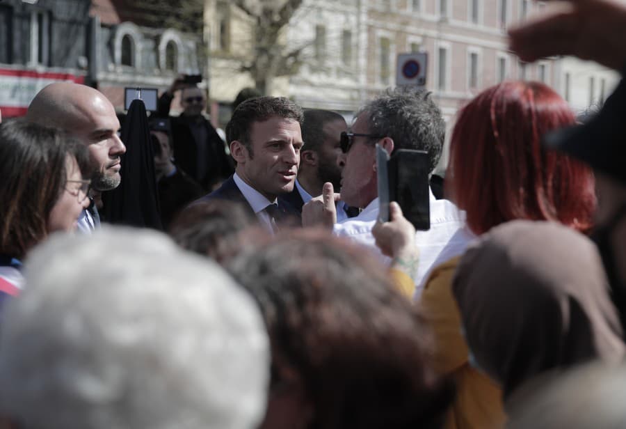 Emmanuel Macron počas prezidentských volieb.
