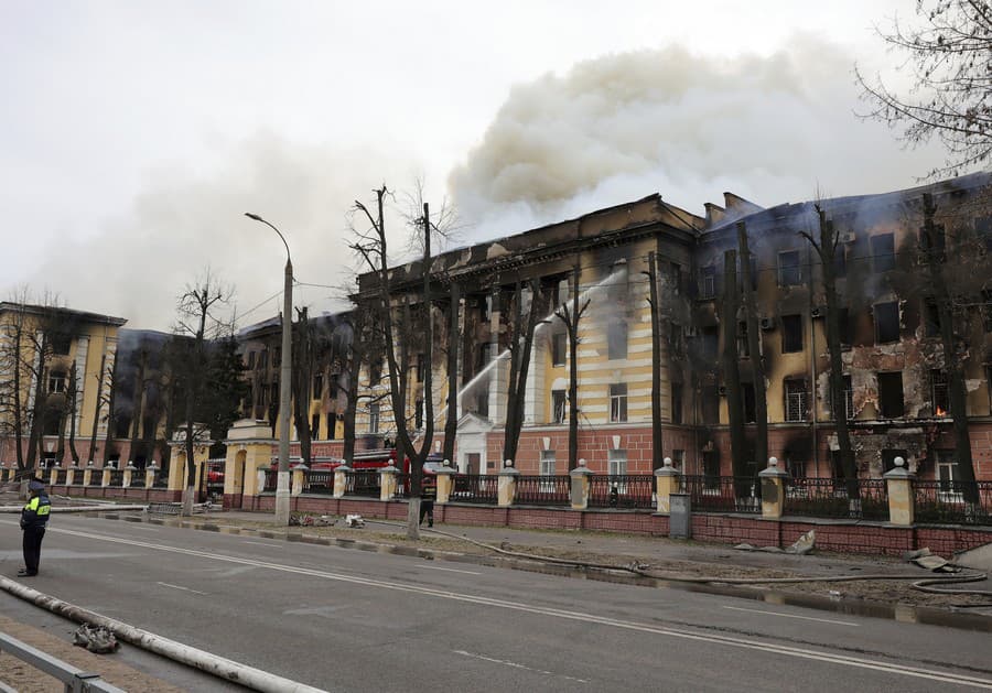 Budova inštitútu v centre mesta prakticky vyhorela