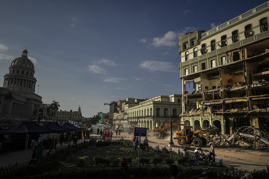 kubánsky hotel zničený výbuchom