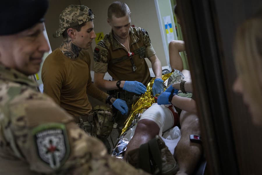 Zranení vojaci na Ukrajine