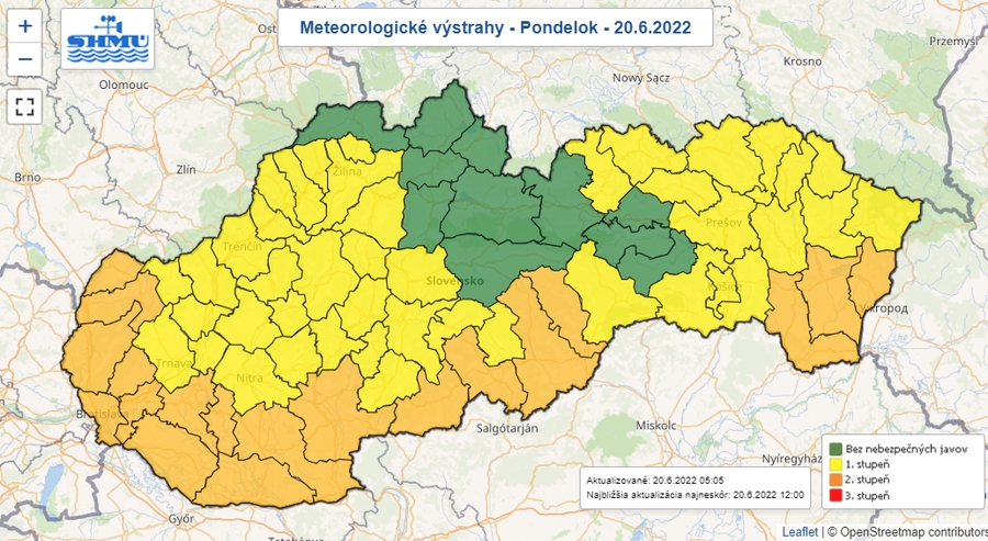 Slovensko opäť potrápia horúčavy: