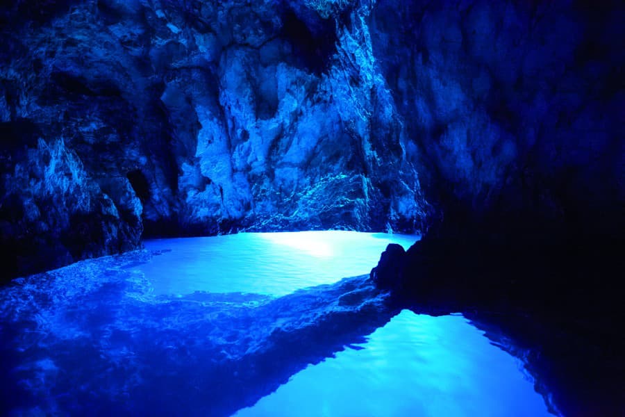 Modrá jaskyňa na chorvátskom