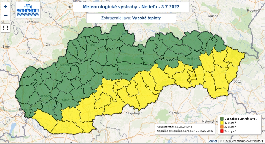 Vyššie teploty potrápia Slovensko aj v nedeľu