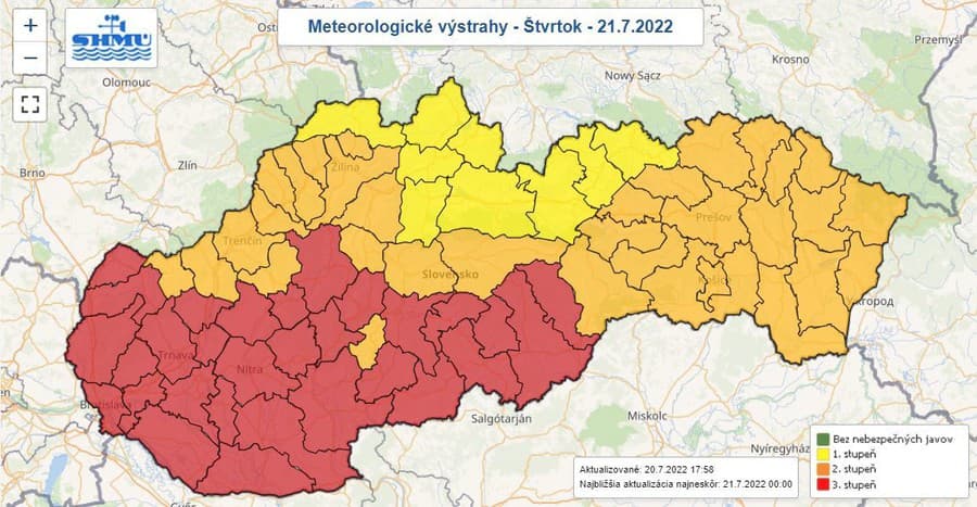 Horúčavy potrápia Slovensko aj