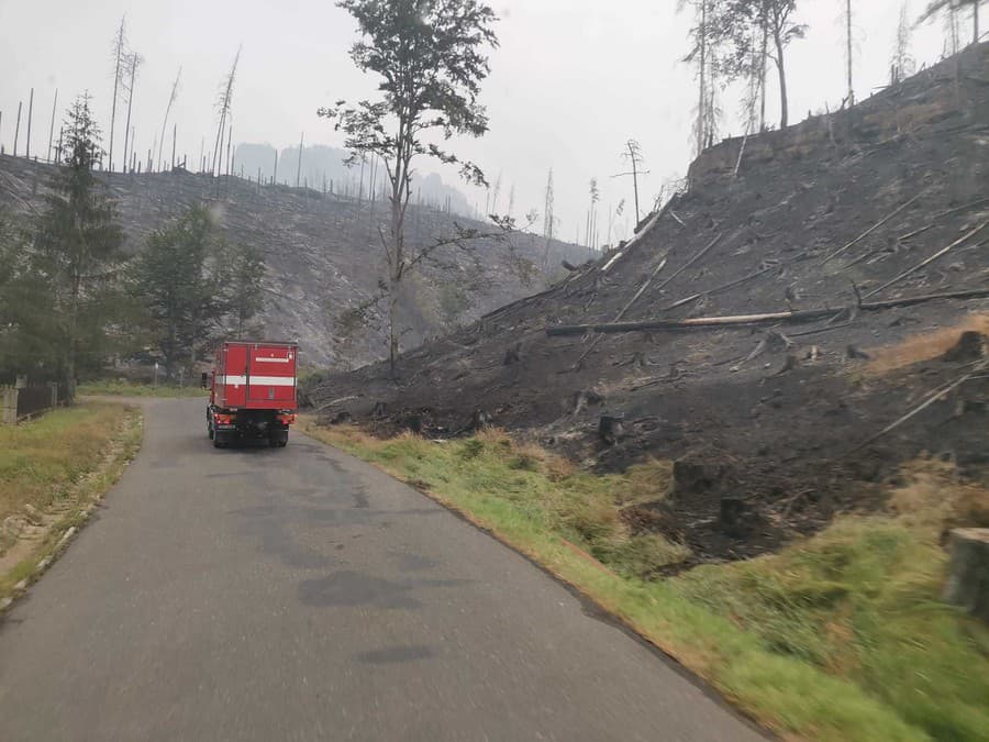 Požiar lesa v Česku