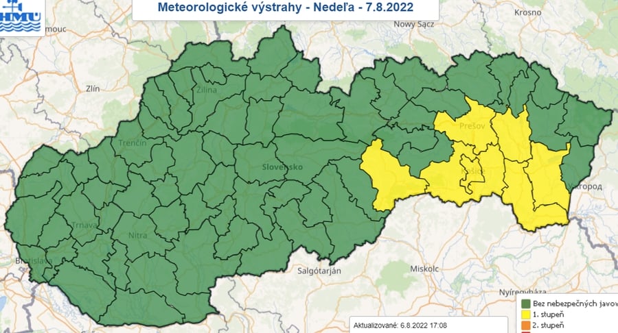 Meteorológovia vydali výstrahy: TIETO