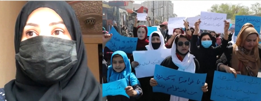 Protest žien v Afganistane