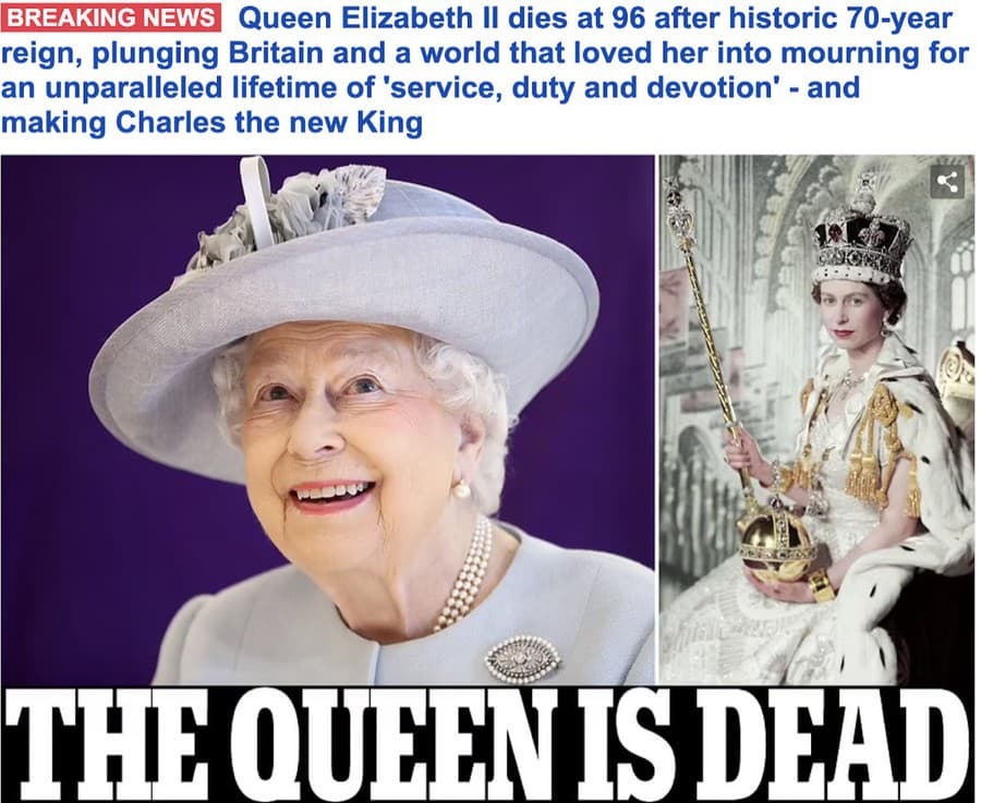 Úmrtie kráľovnej Alžbety II.