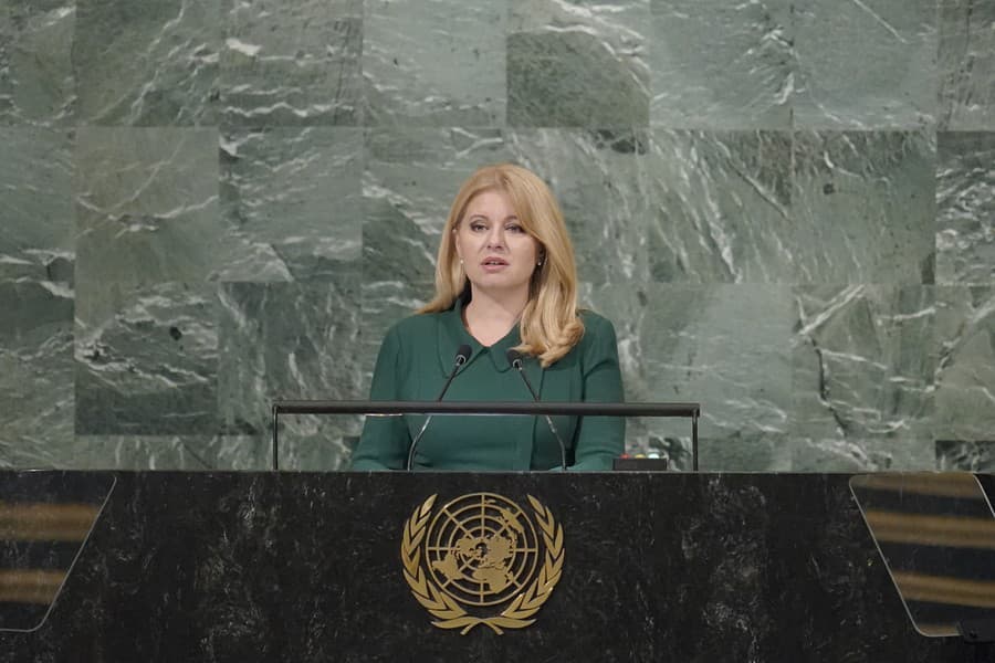Zuzana Čaputová počas všeobecnej rozpravy na 77. zasadnutí Valného zhromaždenia OSN