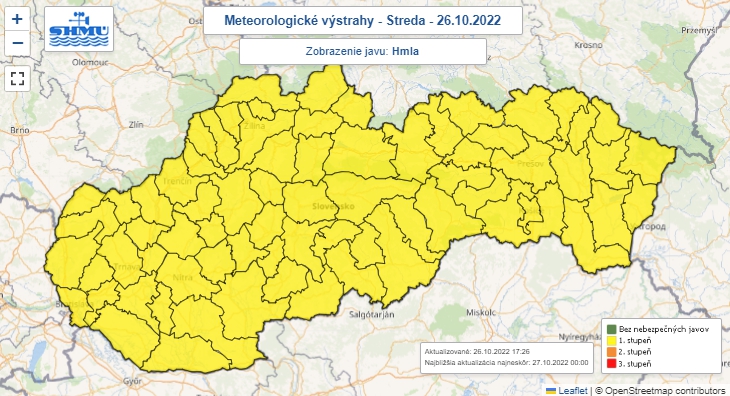 Meteorológovia upozorňujú na hmlu na celom Slovensku