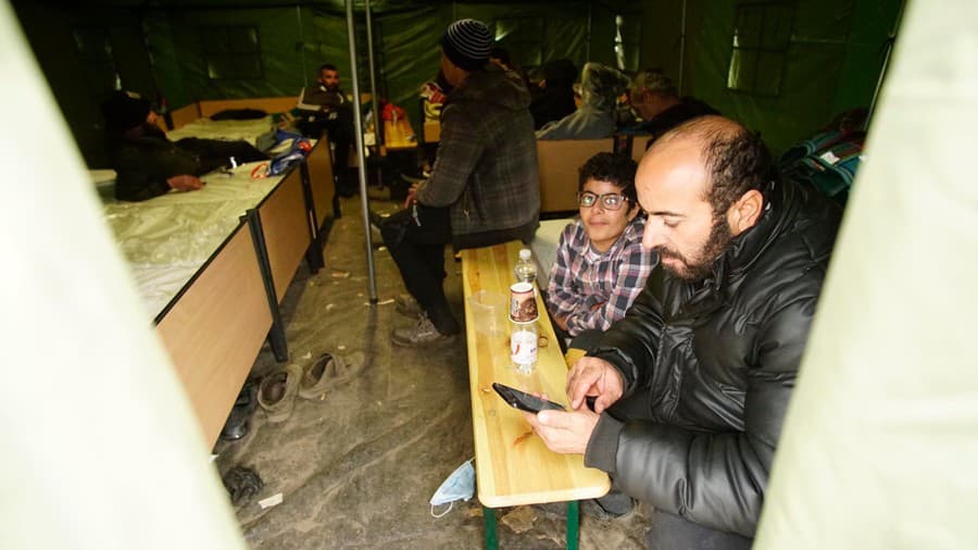 Utečenecký tábor v Kútoch