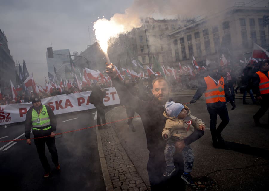 Pochod nacionalistov v Poľsku 