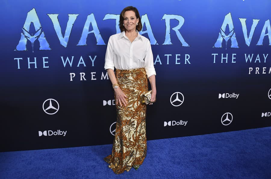 Sigourney Weaver na premiére filmu Avatar: The Way of Water