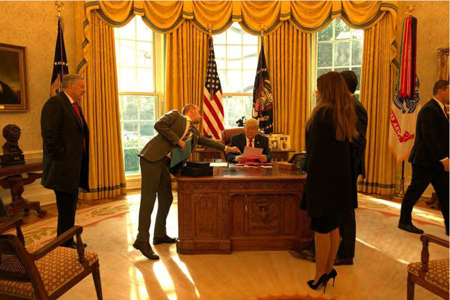 Donald Trump v Bielom dome
