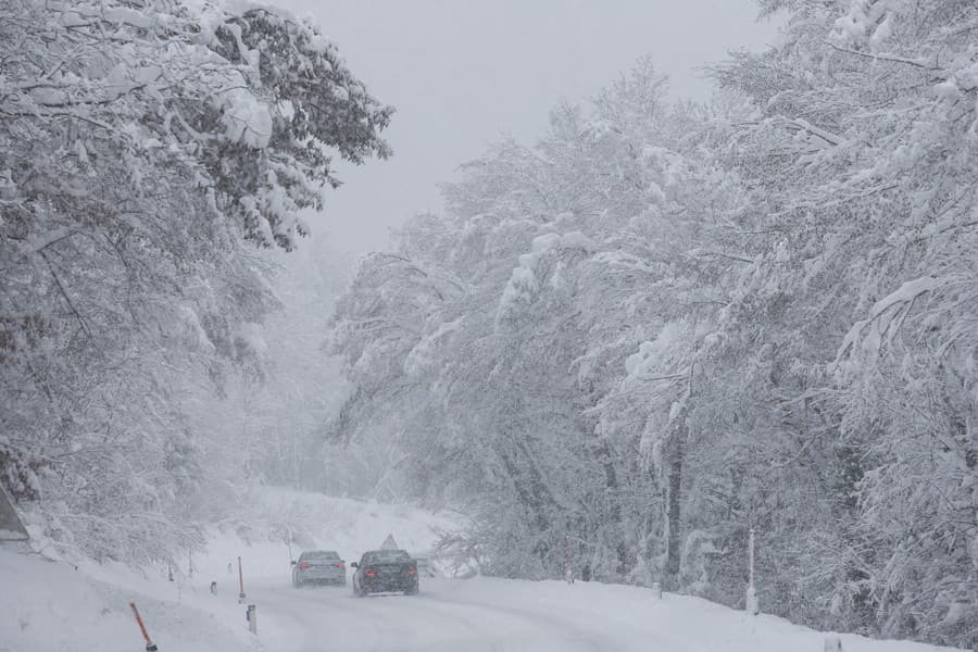 Sneženie a silný vietor spôsobili v Slovinsku dopravný chaos