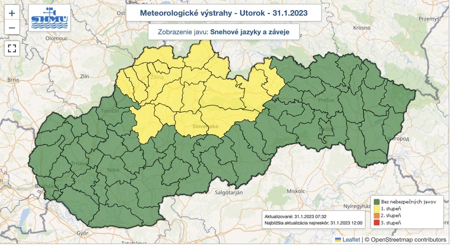 Pozor na sneženie: Meteorológovia