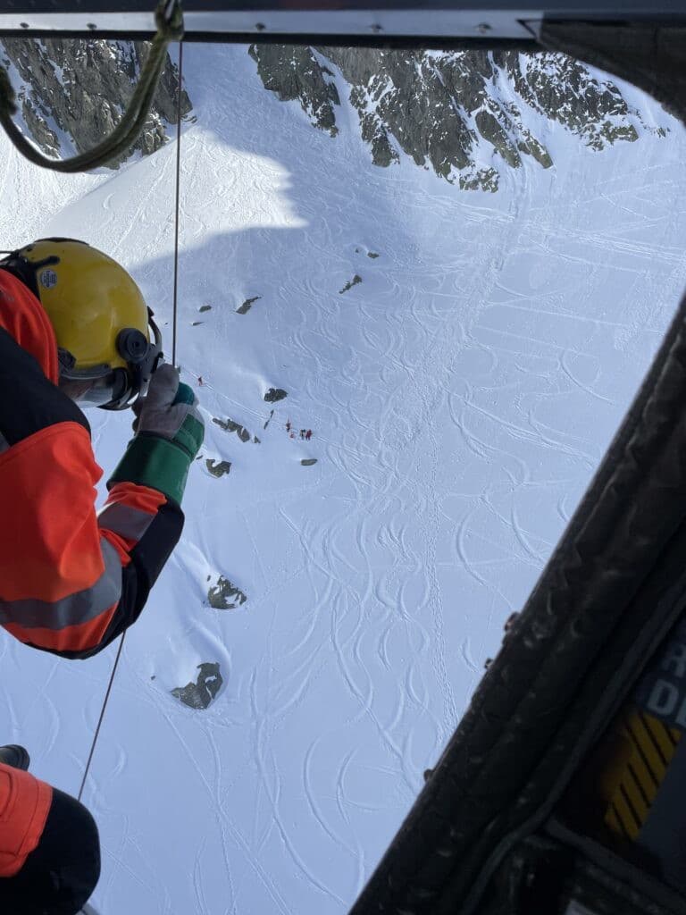 Úraz skialpinistu pod Východnou