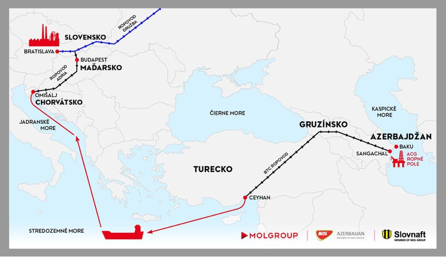 Slovnaft začal s dovozom vlastnej ropy vyťaženej v Azerbajdžane