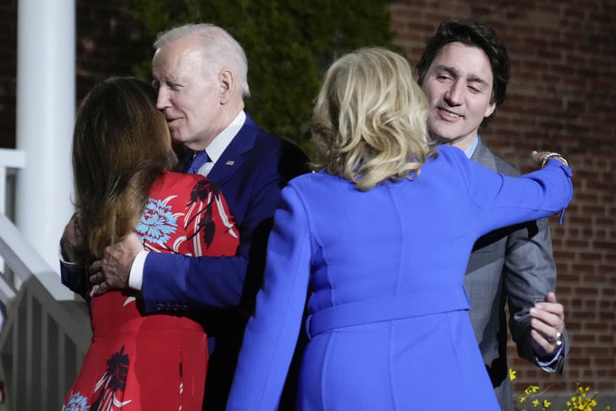 Joe Biden a Justin Trudeau