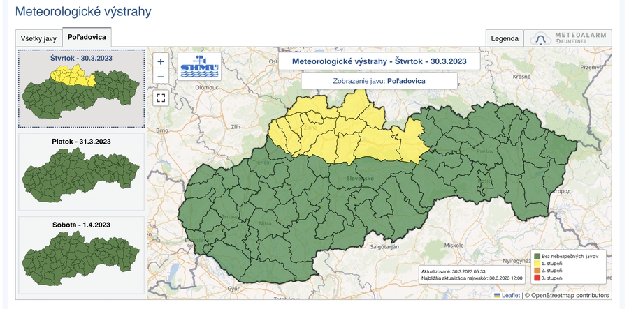 Na severe Slovenska sa môže tvoriť poľadovica
