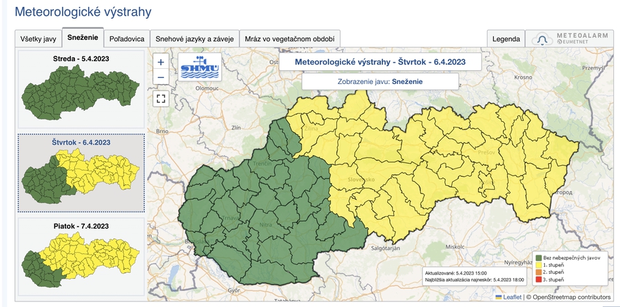 Vo štvrtok môže na východnom a severnom Slovensku nasnežiť