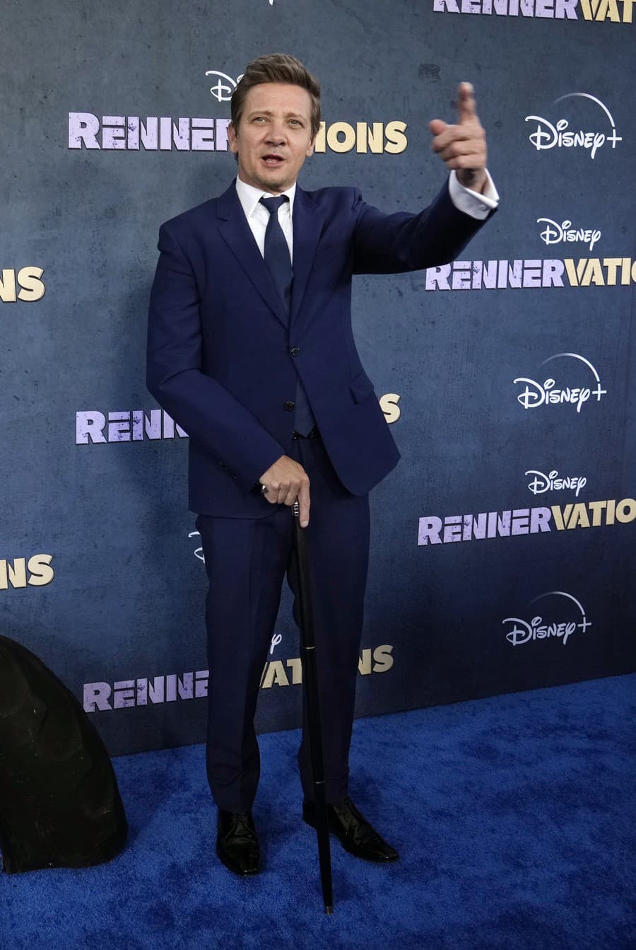 Jeremy Renner na premiére filmu Rennervations