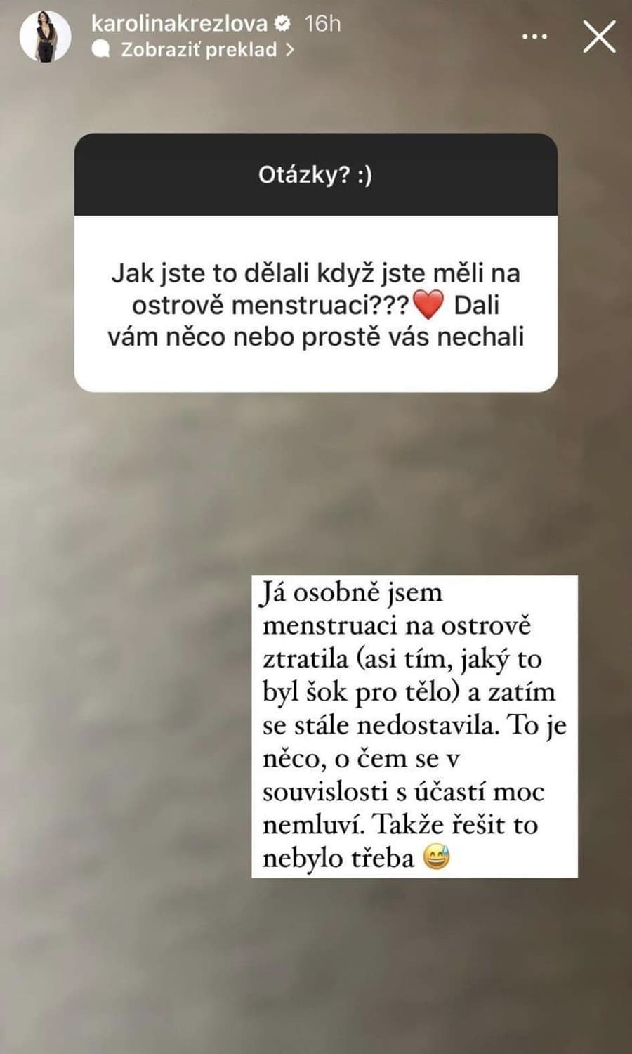 Česká herečka po Survior: