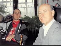 Jozef Ráž spoločne s dedom Štefanom Nosáľom