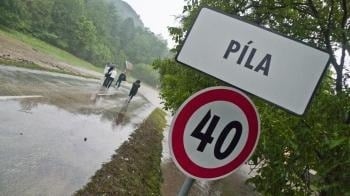 Záplavy v obci Píla Záplavy v obci Píla