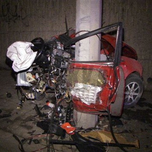 Na vrak Toyoty bol príšerný pohľad