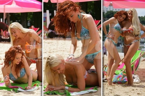 Petra Palevičová a jej kamarátka Mia sa na pláži vybláznili. 