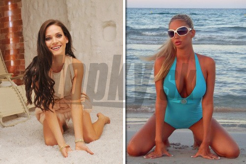 Andrea Verešová pri pózovaní nezaostáva za playmate Andreou Járovou. 