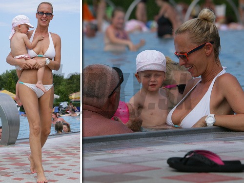 Zuzana Belohorcová si užívala s dcérkou, partner Vlastimil Hájek musel odísť do Prahy. 