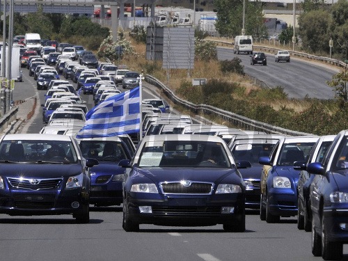 Blokáda taxikárov v Grécku