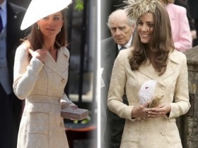 Kate Middleton na svadbe včera a v roku 2006