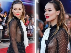 Olivia Wilde vytasila na premiére obnažené poprsie